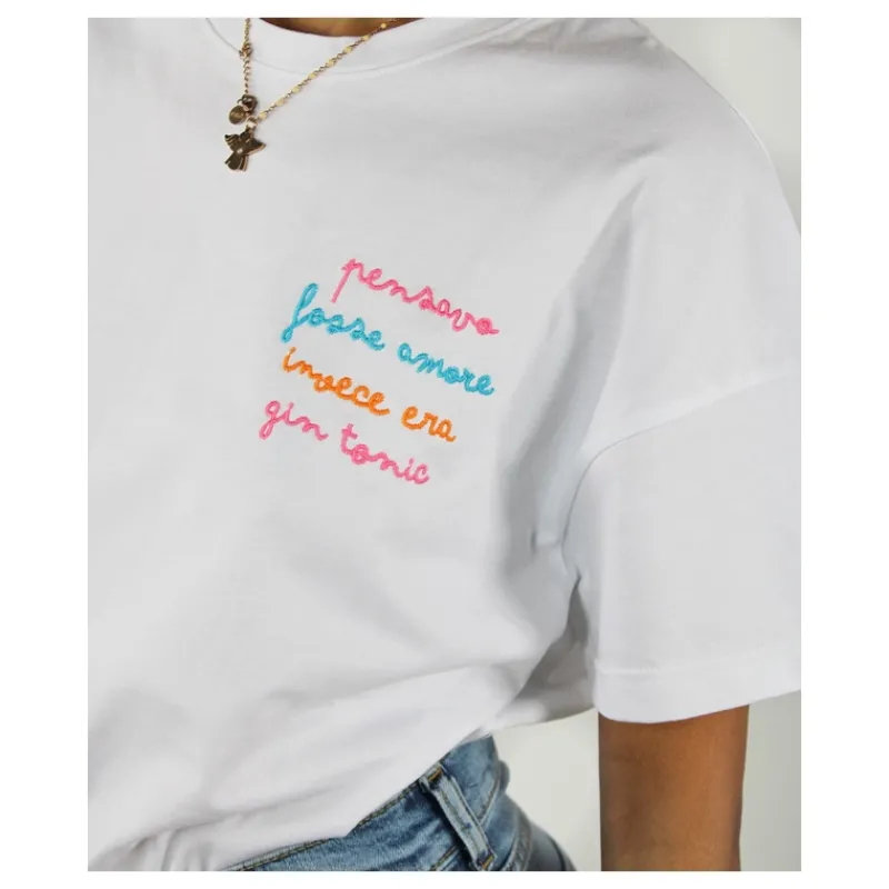 T-SHIRT 'PENSAVO FOSSE' SUPERCULTURE- T-shirt & Top