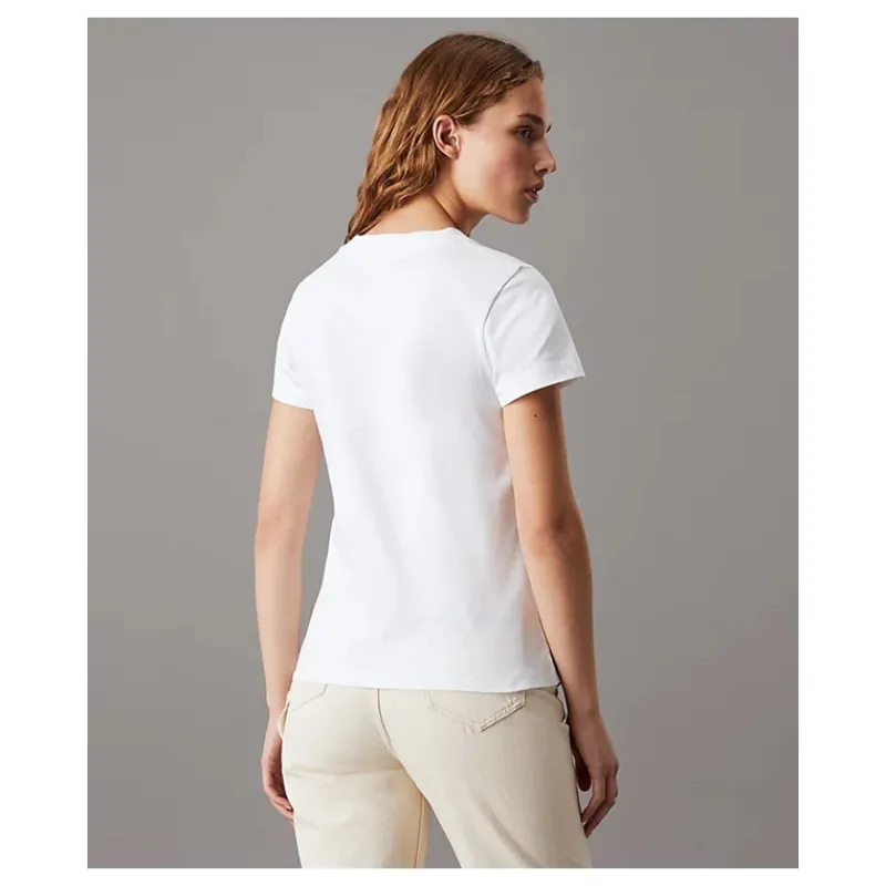T-SHIRT SLIM CON MONOGRAMMA SUL PETTO CALVIN KLEIN JEANS- T-shirt & Top