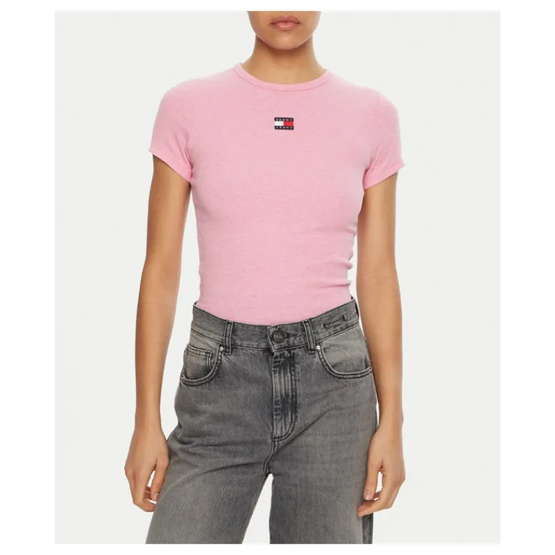 tshirt_slim_fit_a_coste_c_5.webp T-SHIRT SLIM FIT A COSTE CON DISTINTIVO TOMMY JEANS- T-shirt & Top
