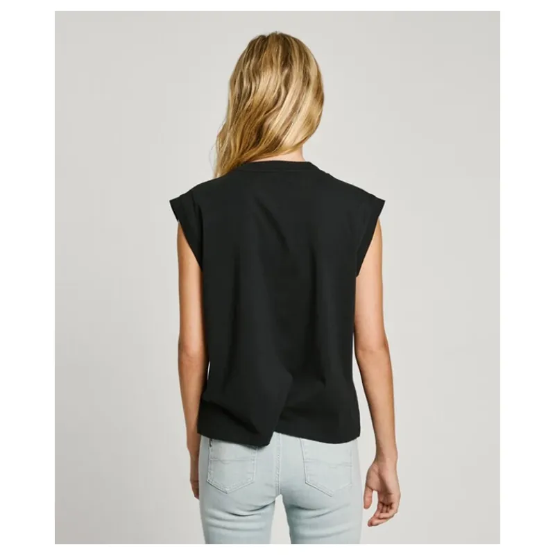 tshirt_smanicata_con_stra_2.webp T-SHIRT SMANICATA CON STRASS PEPE JEANS- T-shirt & Top
