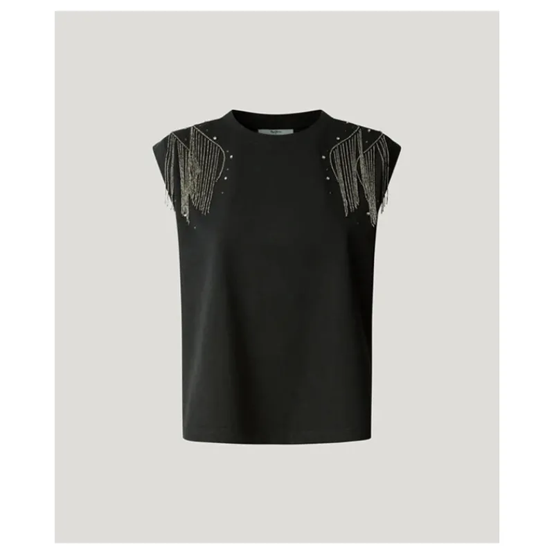 tshirt_smanicata_con_stra_3.webp T-SHIRT SMANICATA CON STRASS PEPE JEANS- T-shirt & Top