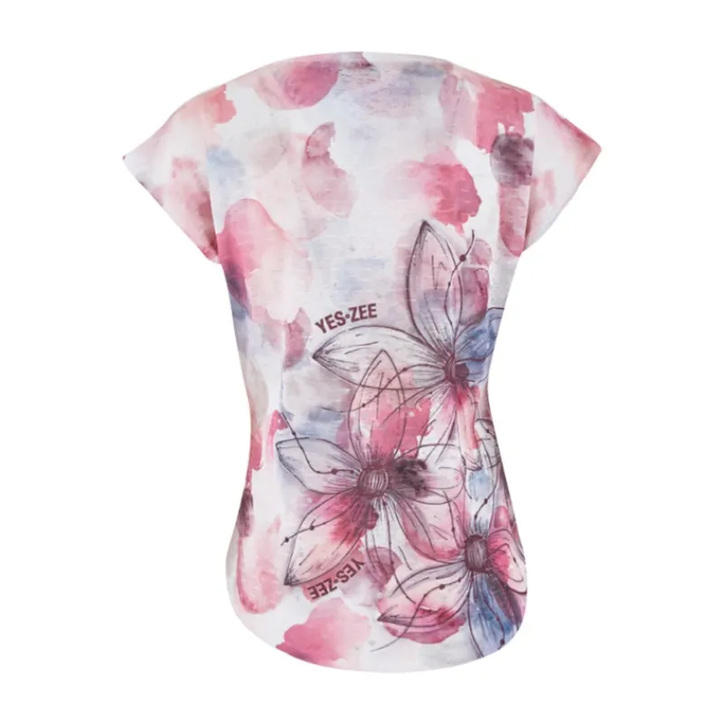tshirt_stampa_floreale_ye_3.webp T-SHIRT STAMPA FLOREALE YES°ZEE- T-shirt & Top