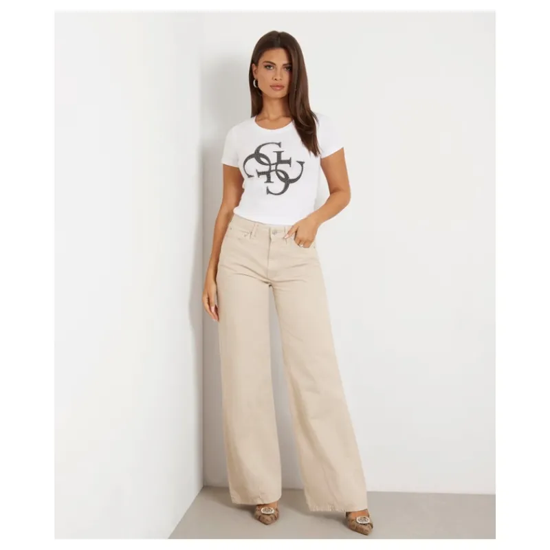 tshirt_stretch_logo_front_2.webp T-SHIRT STRETCH LOGO FRONTALE GUESS- T-shirt & Top