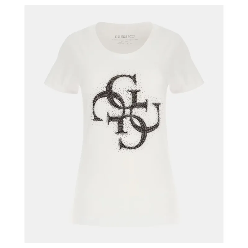 tshirt_stretch_logo_front_4.webp T-SHIRT STRETCH LOGO FRONTALE GUESS- T-shirt & Top