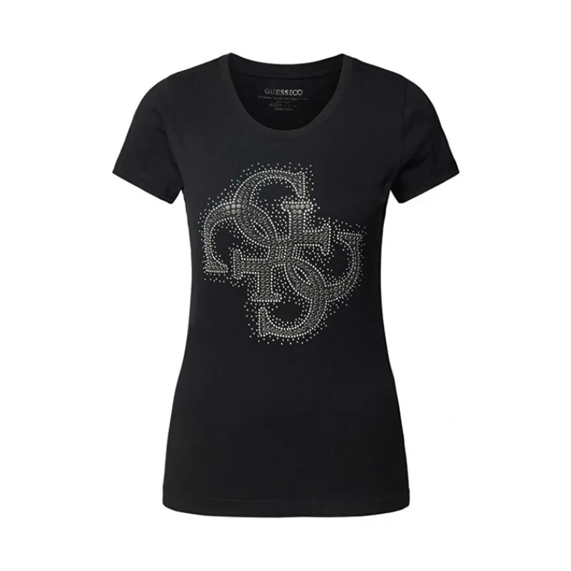 tshirt_stretch_logo_front_5.webp T-SHIRT STRETCH LOGO FRONTALE GUESS- T-shirt & Top