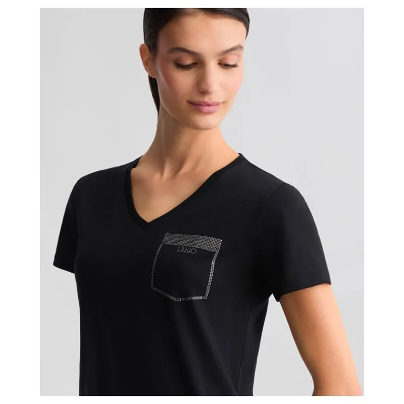 tshirt_taschino_con_stras_3.webp T-SHIRT TASCHINO CON STRASS LIU°JO- T-shirt & Top