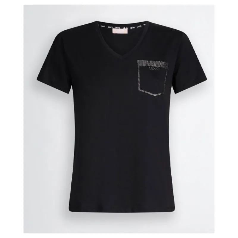 tshirt_taschino_con_stras_6.webp T-SHIRT TASCHINO CON STRASS LIU°JO- T-shirt & Top