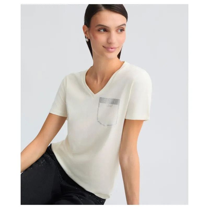 tshirt_taschino_con_stras_7.webp T-SHIRT TASCHINO CON STRASS LIU°JO- T-shirt & Top